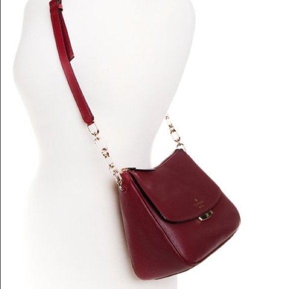 NWT Kate Spade Maroon Leather Crossbody Bag - Picture 7 of 8